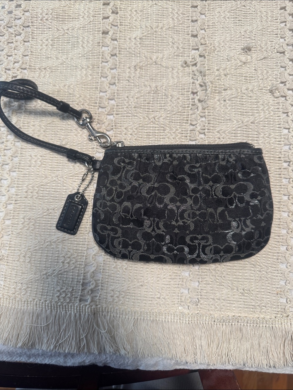 Coach signature wristlet
